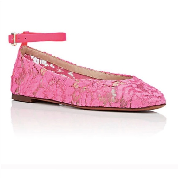 Valentino Garavani Lace Ankle Strap Flats - Picture 2 of 9